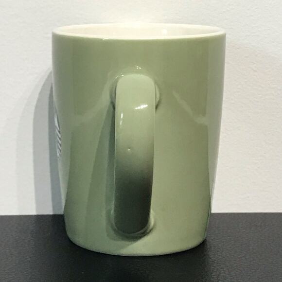 Starbucks Retro Avocado Sage Mint Green Candle Graphic Holiday Coffee Mug Cup - Picture 4 of 12